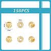 150Pcs Brass Spacer Beads KK-UN0002-86-3