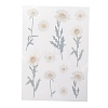 Flower Pattern Waterproof Self Adhesive Hot Stamping Stickers DIY-I063-03-3