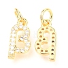 Brass Micro Pave Cubic Zirconia Charms ZIRC-O037-13G-2