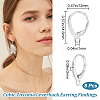 4Pairs Brass Micro Pave Clear Cubic Zirconia Leverback Earring Findings KK-BBC0021-97P-2
