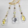 Crystal Chandelier Glass Teardrop Pendant Decorations HJEW-PH01778-02-3