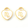 Light Gold Plated Alloy Enamel Pendants LS-ENAM-R136-30-09-2
