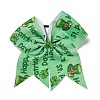 Saint Patrick's Day Big Bowknot Polyester Elastic Hair Ties OHAR-H011-01F-1