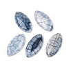 Dyed Natural Crackle Agate Cabochons G-T144-78B-1