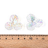 UV Plated Rainbow Acrylic Bead Caps OACR-N158-01-3