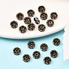 Brass Rhinestone Spacer Beads X-RB-A014-L6mm-01AB-NF-4