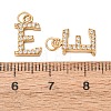 304 Stainless Steel with Crystal Rhinestone Charms RB-CBA5270-11G-E-3