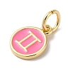 Real 18K Gold Plated Brass Enamel Charms KK-L216-001G-I04-2