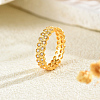 Brass Micro Pave Cubic Zirconia Finger Rings for Women QU5613-7-1