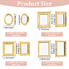 8Pcs 8 Style Miniature Retro Plastic Mirrors MJEW-CP0001-01-2