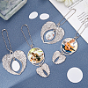 4 Sets 2 Style  Alloy Pendant Decoration Cabochon Settings AJEW-FH0002-02-3