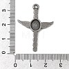 Religion 304 Stainless Steel with Rhinestone Pendants STAS-Z179-09AS-3