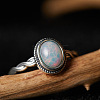 Oval Natural Opal Finger Rings WG5875E-02-2