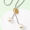 304 Stainless Steel Tree of Life Lariat Necklaces for Women NJEW-B149-04GP-01-2