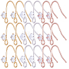 36Pcs 3 Colors Brass Micro Pave Clear Cubic Zirconia Earring Hooks KK-SC0003-50-1