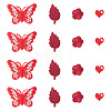 40Pcs 4 Styles Polyester Embroider Thread Iron on/Sew On Patches PATC-TA0001-45A-2