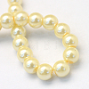 Baking Painted Pearlized Glass Pearl Round Bead Strands HY-Q003-4mm-21-4