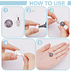 100Pcs 4 Colors Alloy Glue-on Flat Pad Bails FIND-AR0006-02-3