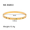 304 Stainless Steel Pave Cubic Zirconia Bangles FS-WG09E60-03-1