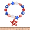 Independence Day Printed Resin Stretch Bead Bracelets for Women RE-CBA6B51-01-2