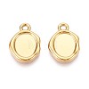 304 Stainless Steel Pendant Cabochon Settings STAS-T067-11G-1