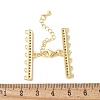 Brass Clear Cubic Zirconia Chain Extender KK-F893-10G-3