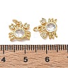 High Polished Ocean Brass Micro Pave Clear Cubic Zirconia Pendants CU-CBAF3CF-02C-01-3