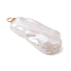 Natural Keshi Pearl Pendants PALLOY-JF04900-01-4