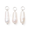 Natural Baroque Keshi Pearl Pendants PALLOY-JF05439-02-1
