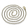 Brass Cable Chains Necklace Making MAK-N029-01AB-3