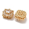 Brass Micro Pave Cubic Zirconia Beads KK-U037-03G-01-3