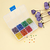 1 Box 6/0 Glass Seed Beads Transparent Colours Lustered Loose Spacer Beads SEED-X0050-4mm-13-6