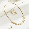 Stainless Steel Flower Earrings & Necklaces & Rings Sets for Women YR1228-4