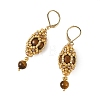 Gemstone Leveback Earrings for Women EJEW-MZ00785-5