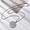 304 Stainless Steel Pendant Necklaces NJEW-Z058-03P-1