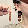 Bohemian Wood Dangle Earrings WG7FE60-01-2