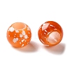 Spray Painted ABS Plastic European Beads KY-G033-01B-09-2