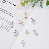 20Pcs 2 Colors 304 Stainless Steel Pendants STAS-DC0013-40-4