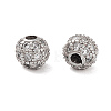 Round Brass Micro Pave Cubic Zirconia Beads ZIRC-N016-01P-4MM-1