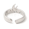 201 Stainless Steel Open Cuff Ring RJEW-E063-42P-3