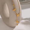 304 Stainless Steel Butterfly Pendant Necklaces for women EV4898-3