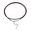 Waxed Cotton Cord Necklace Making X-MAK-S034-005-3