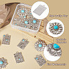 16Pcs 8 Styles Synthetic Turquoise Pendants FIND-TA0002-16-4