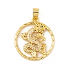 Brass Micro Pave Cubic Zirconia Pendants KK-E108-11G-1