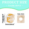 50Pcs Acrylic European Beads MACR-TADJ0001-13E-5