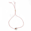 Daisy Charm Glass Seed Bead Slider Bracelets JL6020-5-1