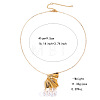 Zinc Alloy Textured Pendant Necklaces with Round Plastic Pearl Tassel FS-WG222B6-02-2