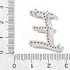 Brass Micro Pave Clear Cubic Zirconia Pendants CU-CBA8481-01P-E-3