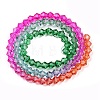 Gradient Color Baking Painted Glass Bead Strands DGLA-A039-T2mm-A011-2