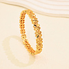 Vintage Brass Carved Four-Leaf Clover Hinged Cuff Bangles for Women BK9930-2